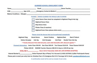 Tauranga Summer School - January 2021- Enrolment form