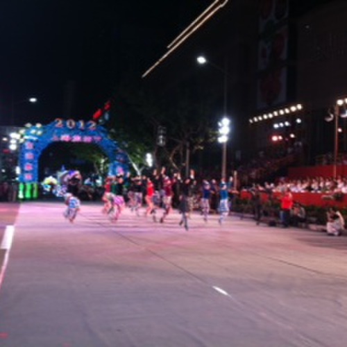 Dancing in front of the VIP Area on the Parade