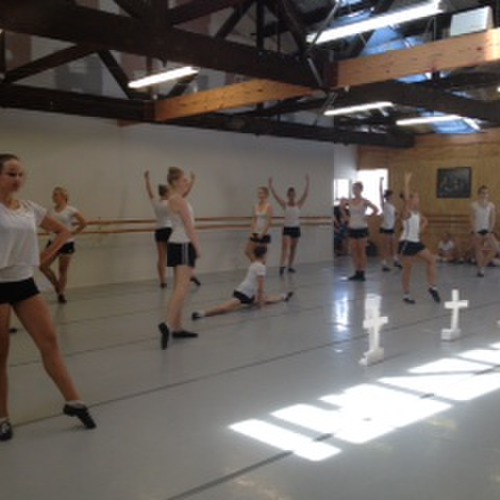 Entire Senior dance class in action