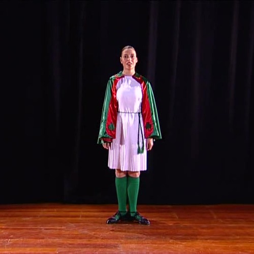 Girls Irish Jig uniform with Red Cape